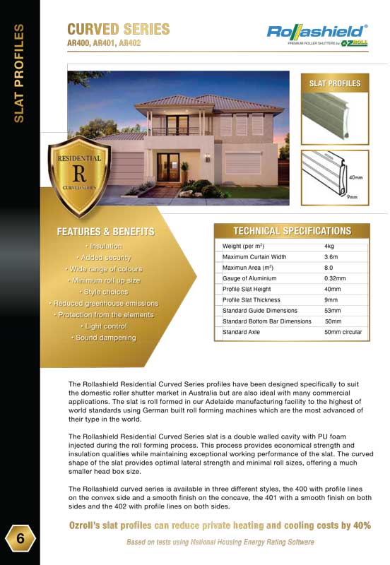Rollashield Curved Series